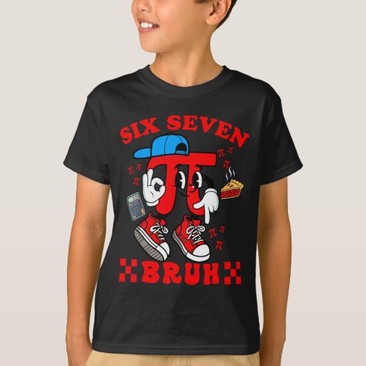 シックスセブン 67 ブルハ メーム 日 数学 子供 男の子 女の子 Tシャツ (正面)