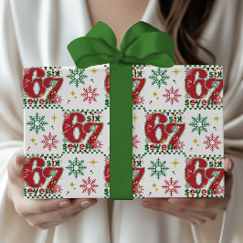 シックスセブン 67 面白いクリスマスのおもしろパロディ メリークリスマス ラッピングペーパー