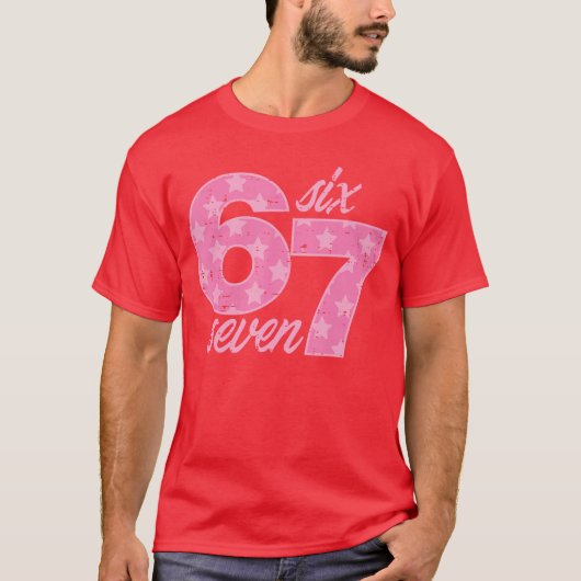 シックスセブン 67 面白いミーム 6 7 コスチューム キッズ 女の子 Tシャツ (正面)
