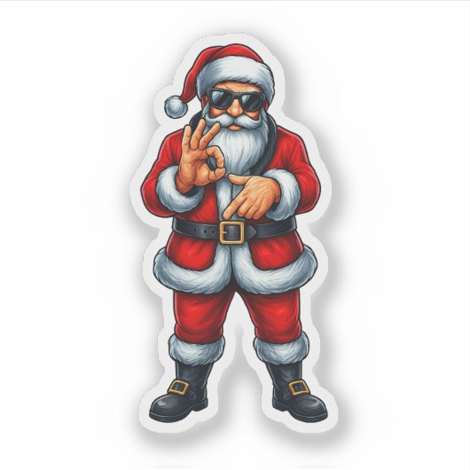 シックスセブン 6 7 ミーム サンタ クリスマス シール (正面)