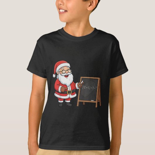 シックスセブン 6 7 ミーム サンタ クリスマス 教師 ナ Tシャツ (正面)