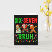 シックスセブン 6 7 ミーム ダッブリング サンタジンジャーブレッド クリス カード (黄色い花)