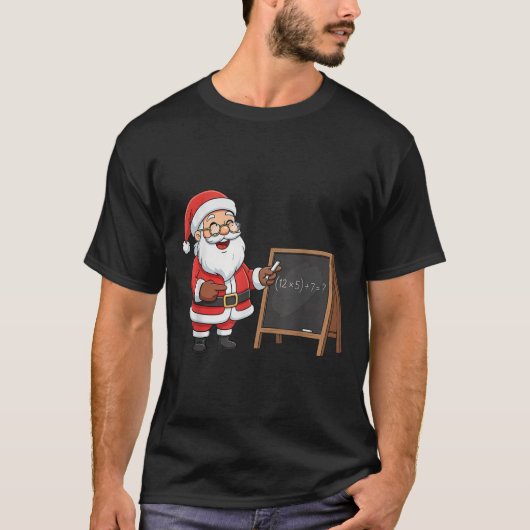 シックスセブン 6 7 メーム サンタ クリスマス イヴ 先生 ナ Tシャツ (正面)