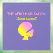 シックスタイリッシュなアフロヘアブルー ウィンドウサイン (シート3)