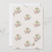 シックスタイリッシュなカボチャ、ピンクローゼベビーシャワー 招待状 (裏面)