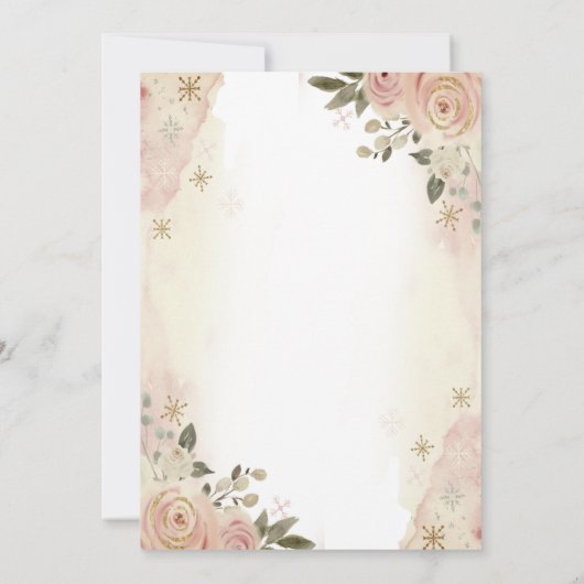 シックスタイリッシュなカボチャ、花の赤ちゃんシャワー 招待状 (裏面)