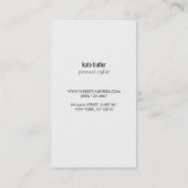 シックスタイリッシュな亀の皮の美しいとファッション 名刺 (裏面)