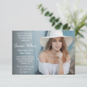 シックスタイリッシュな台本の暗い写真卒業 招待状 (スタンド正面)