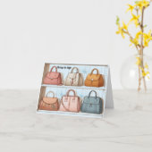 シックスタイリッシュな手提げカードグリーティング カード (黄色い花)