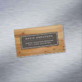 シックスタイリッシュな木目木目木目模様 マグネット名刺 (インサイチュ)