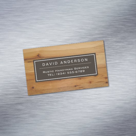 シックスタイリッシュな木目木目木目模様 マグネット名刺 (インサイチュ)