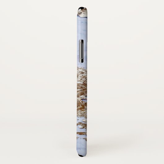 シックスタイリッシュな青の黄金の大理石パーソナライズされた Case-Mate iPhoneケース (裏面/右)
