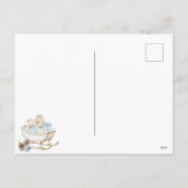 シックスタイリッシュな黒人冬のシーン幸せ シーズンポストカード (裏面)