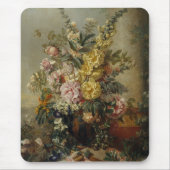 シックスタイリッシュアンティークフローラスチルライフ絵画ズ マウスパッド (正面)