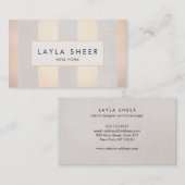 シックスタイリッシュインテリアデコレータバラストライプ金ゴールド 名刺 (正面/裏面)