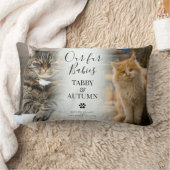 シックスタイリッシュキャットメモリアル2 xフォトペットキープサケ ランバークッション (ブランケット)