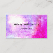 シックスタイリッシュグランジ薄紫ラベンダーユニーク抽象芸術 名刺 (正面)