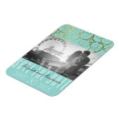 シックスタイリッシュゴールデンらせん状日付写真を保存 マグネット (左側)