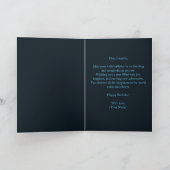 シックスタイリッシュサファイアブルーとブラック45誕生日 カード (内部)