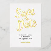 シックスタイリッシュザデイトゴールドフォイル招待状 箔招待状 (正面)