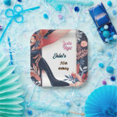 シックスタイリッシュシューアダルトレディースナイト30th誕生日 ペーパープレート (パーティー)