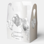 シックスタイリッシュシルバーグリッタードリップバルーン フェイバーボックス (オープン)