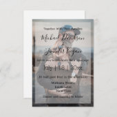 シックスタイリッシュスクリプ結婚トの色褪せた写真の招待状 ノートカード (正面/裏面)