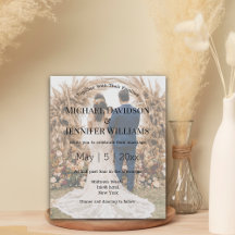 シックスタイリッシュタイポグラフィ結婚の写真への招待