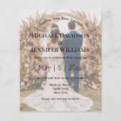 シックスタイリッシュタイポグラフィ結婚の写真への招待 (正面)