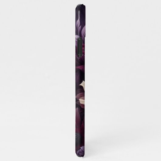 シックスタイリッシュダリアスファインアートボタニカル絵を描ズ iPhoneケース (右側)