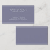 シックスタイリッシュデザインパープルバイオレットプレーン 名刺 (正面/裏面)