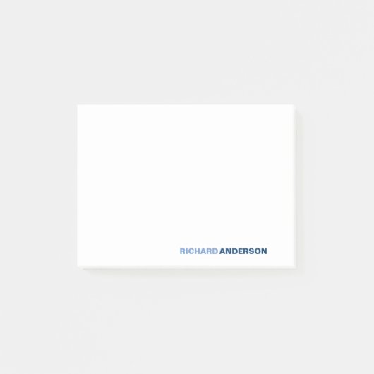 シックスタイリッシュトレンディーキュートブルーグラデーションフォント名 ポストイット (正面)