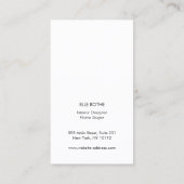 シックスタイリッシュネイビーブルーリザードスキンデザイナー 名刺 (裏面)