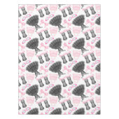 シックスタイリッシュハイヒールガーリーファッションパターン テーブルクロス (正面)