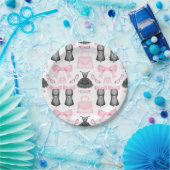 シックスタイリッシュハイヒールガーリーファッションパターン ペーパープレート (パーティー)