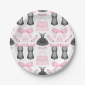 シックスタイリッシュハイヒールガーリーファッションパターン ペーパープレート (正面)