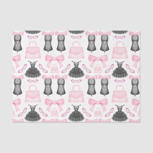 シックスタイリッシュハイヒールガーリーファッションパターン 薄葉紙 (正面)