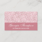 シックスタイリッシュバラ金ゴールド幾何学的インテリア設計者 名刺 (正面)