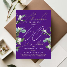 シックスタイリッシュパープルとホワイト60モダンフローラ