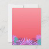 シックスタイリッシュパープルピンクハッピーバースデースクリプト カード (裏面)