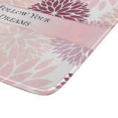シックスタイリッシュピンクフローラブライダルシャワー カッティングボード (角)