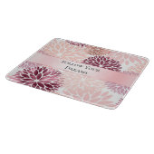 シックスタイリッシュピンクフローラブライダルシャワー カッティングボード (角)