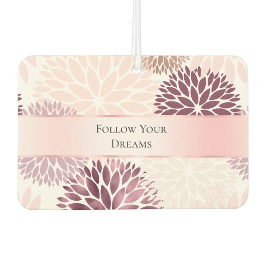 シックスタイリッシュピンクフローラ カーエアーフレッシュナー (正面)