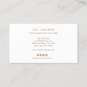 シックスタイリッシュピンク抽象芸術名刺 名刺 (裏面)