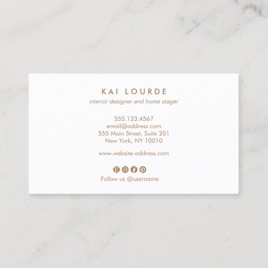 シックスタイリッシュピンク抽象芸術名刺 名刺 (裏面)