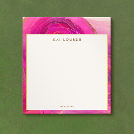 シックスタイリッシュピンク抽象芸術水彩 ノートパッド