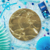 シックスタイリッシュフェスティバルシャイニー金ゴールドゴールデングリッター ペーパープレート (パーティー)