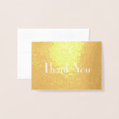 シックスタイリッシュフォントサンキュー 箔カード (封筒付き正面)