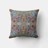 シックスタイリッシュフラワーガーデンウォーター絵画カラー クッション (裏面)