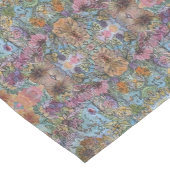 シックスタイリッシュフラワーガーデンウォーター絵画カラー ショートテーブルランナー (コーナー)